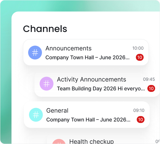 Channel announcements preview