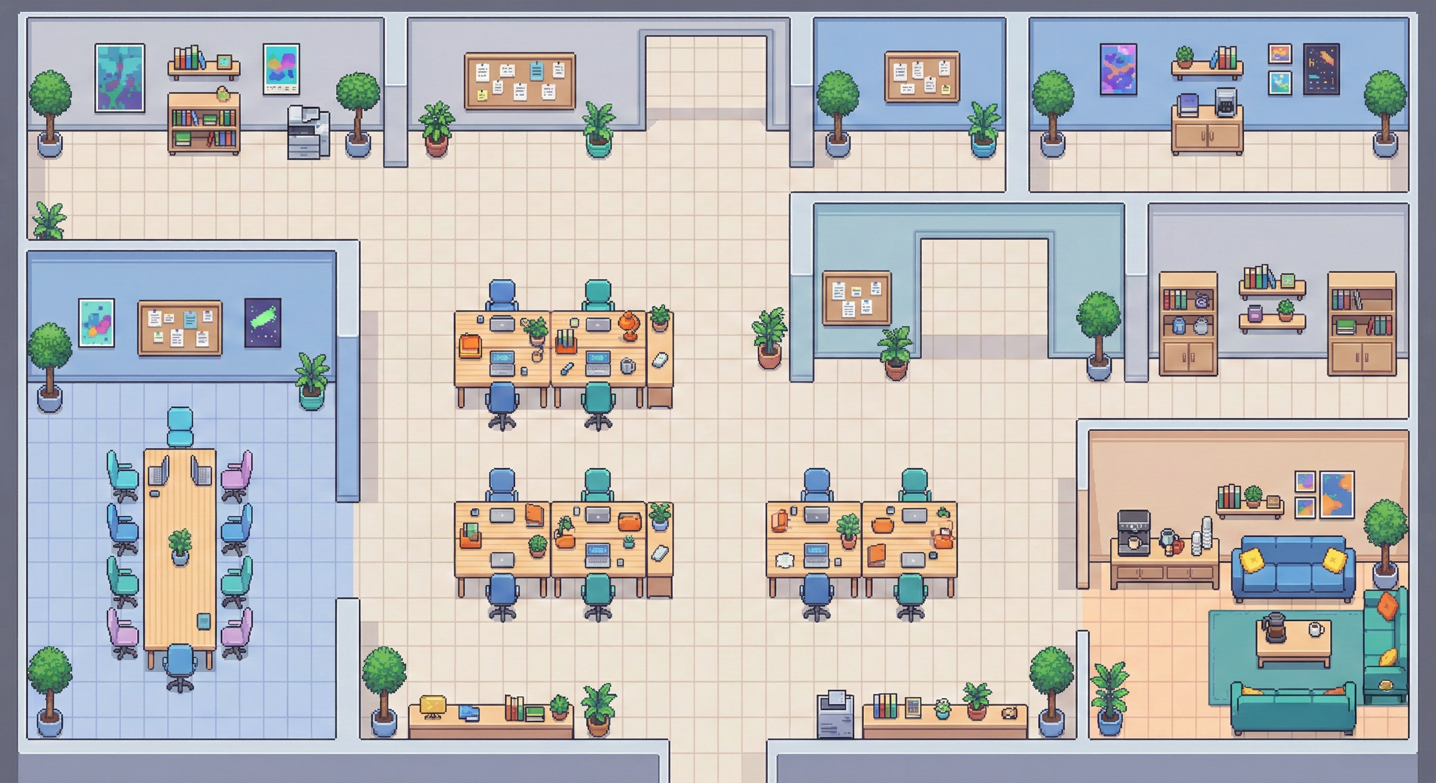 Virtual office illustration